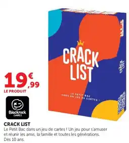 Super U Blackrock Games Crack List offre