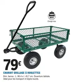 E.Leclerc Brico CHARIOT GRILLAGE À ROULETTES offre