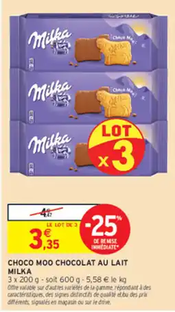 Intermarché Contact Milka CHOCO MOO CHOCOLAT AU LAIT offre