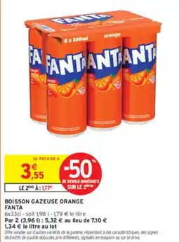 Intermarché Contact FANTA BOISSON GAZEUSE ORANGE offre