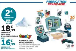 Super U Smoby GRANDE CAISSE ENREGISTREUSE offre