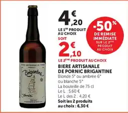 Super U Brigantine Bière artisanale offre