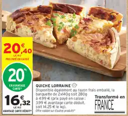 Intermarché Contact QUICHE LORRAINE offre