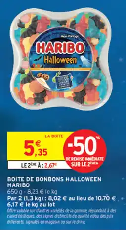 Intermarché Contact HARIBO BOITE DE BONBONS HALLOWEEN offre