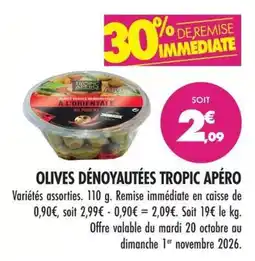 Match TROPIC APÉRO Olives dénoyautées offre