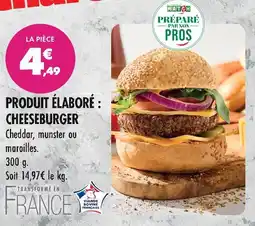 Match Match produit élaboré : cheeseburger offre