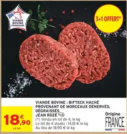 Intermarché Bifteck haché provenant de morceaux dénervés, dégraissés offre