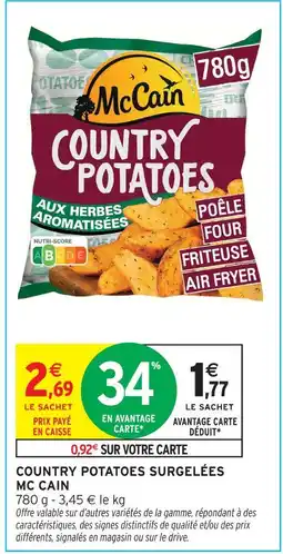 Intermarché Mc cain country potatoes surgelées offre