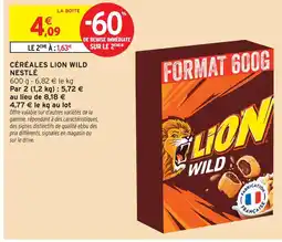 Intermarché Nestlé céréales lion wild offre