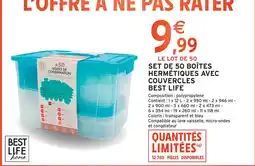 Intermarché Best life set de 50 boîtes hermétiques avec couvercles offre