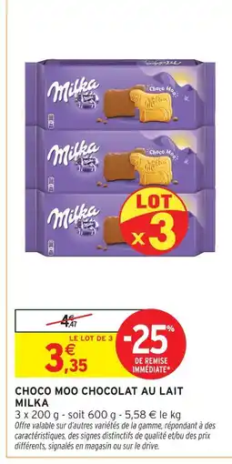 Intermarché Milka choco moo chocolat au lait offre