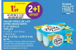 Intermarché Yoplait yaourt perle de lait offre découverte à la vanille offre