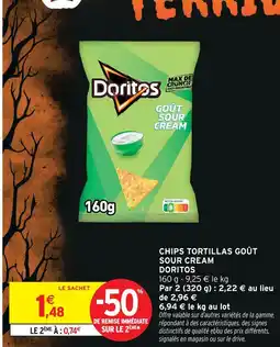 Intermarché Doritos chips tortillas goût sour cream offre