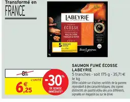 Intermarché Labeyrie saumon fumé écosse offre