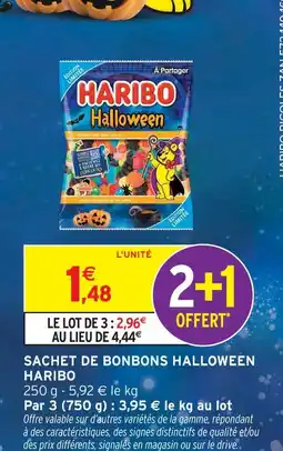 Intermarché Haribo sachet de bonbons halloween offre