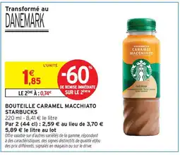 Intermarché Starbucks bouteille caramel macchiato offre