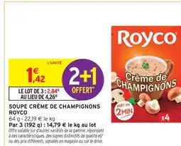 Intermarché Royco soupe crème de champignons offre