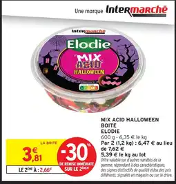 Intermarché Elodie mix acid halloween boîte offre