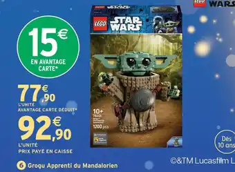 Lego grogu apprenti du mandalorien