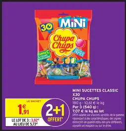 Intermarché Chupa chups mini sucettes classic x30 offre