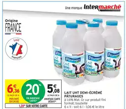 Intermarché Pâturages lait uht demi-écrémé offre