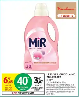 Intermarché Mir lessive liquide laine offre