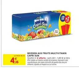 Intermarché Capri sun boisson aux fruits multivitamin offre