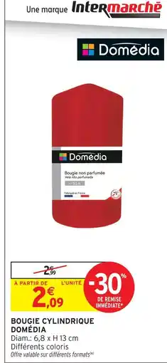 Intermarché Domédia bougie cylindrique offre