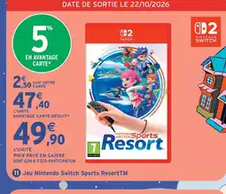 Intermarché Hyper Nintendo jeu switch sports resort offre