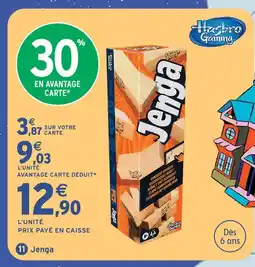 Intermarché Hyper Hasbro gaming jenga offre