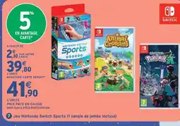 Intermarché Hyper Jeu nintendo switch sports (1 sangle de jambe incluse) offre