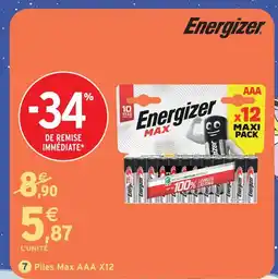 Intermarché Hyper Energizer piles max aaa x12 offre
