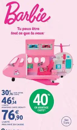 Intermarché Hyper Barbie avion de rêve offre