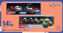 Intermarché Hyper Majorette pack de 5 véhicules golf gti 1/64ème offre