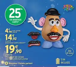 Intermarché Hyper Toy story monsieur patate parlant offre