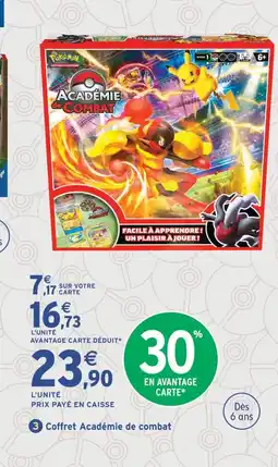 Intermarché Hyper Pokemon coffret académie de combat offre