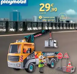 Intermarché Hyper Playmobil camion grue avec ouvrier offre