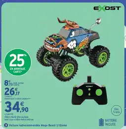 Intermarché Hyper Exost voiture radiocommandée mega beast 1/12ème offre