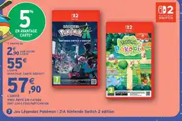Intermarché Hyper Jeu légendes pokémon : z-a nintendo switch 2 édition offre