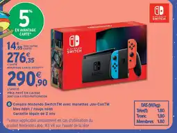 Intermarché Hyper Console nintendo switchtm avec manettes joy-contm bleu néon / rouge néon offre