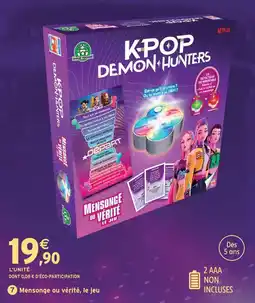 Intermarché Hyper K-pop demon hunters 7 mensonge ou vérité, le jeu offre