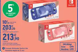 Intermarché Hyper Nintendo console nintendo switch lite offre