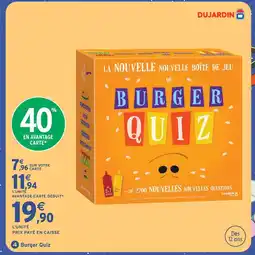 Intermarché Hyper Dujardin burger quiz offre