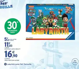 Intermarché Hyper Ravensburger labyrinth junior pat' patrouille offre