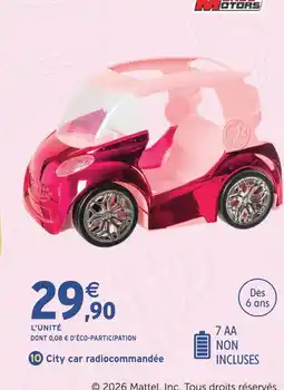 Intermarché Hyper Barbie city car radiocommandée offre