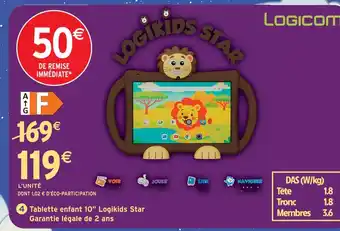 Logicom tablette enfant 10 logikids star