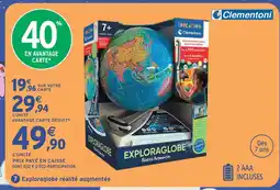 Intermarché Hyper Clementoni exploraglobe réalité augmentée offre