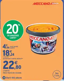 Intermarché Hyper Meccano junior baril 150 pièces offre