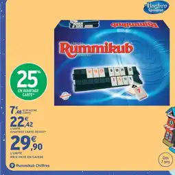 Intermarché Hyper Hasbro gaming rummikub chiffres offre
