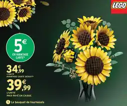 Intermarché Hyper Lego botanicals le bouquet de tournesols offre